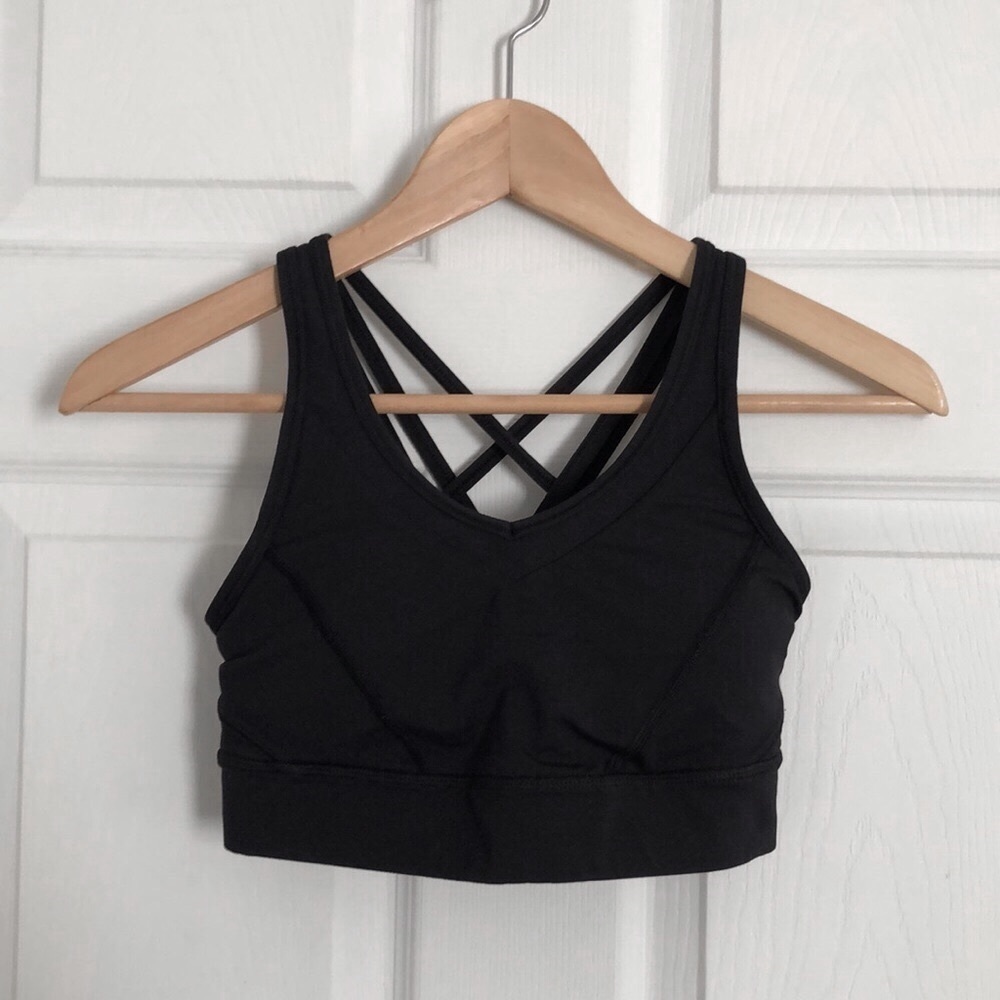 BNWOT black Lululemon sports bra